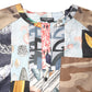 Multicolor Patchwork Short Sleeves Shirt