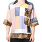 Multicolor Patchwork Short Sleeve Shirt