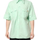 Green Cotton Short Sleeves Men Casual Shirt