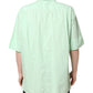 Green Cotton Short Sleeves Men Casual Shirt