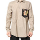 Beige Pin Up Print MARTINI Men Casual Shirt