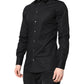 Black GOLD Cotton Long Sleeves Dress Shirt