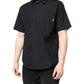 Black Printed Short Sleeves Collared Men Casual Shirt
