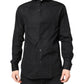 Black Cotton Long Sleeves Formal Dress Shirt