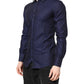 Blue GOLD Cotton Long Sleeves Men Dress Shirt