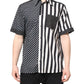 Black White Stripe Button Down Casual Shirt