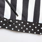 Black White Stripe Button Down Casual Shirt
