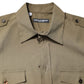 Brown Cotton Stretch Casual Long Sleeves Shirt