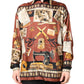 Multicolor Tailor Print Silk Casual Shirt