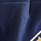 Blue Nylon Logo Patch Men Bomber Sweater