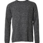 Gray Wool Knitted Round Neck Pullover Sweater