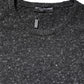 Gray Wool Knitted Round Neck Pullover Sweater