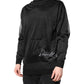 Black Logo Knitted Crewneck Pullover Sweater