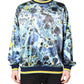 Multicolor Marble Print Men Pullover Sweater