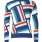 Multicolor Cashmere Knit Pullover Sweater
