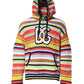 Multicolor Cotton Hooded Pullover Sweater