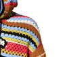 Multicolor Cotton Hooded Pullover Sweater