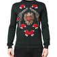 Black Sequined Embellished Pullover Sweater