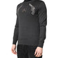 Gray Embroidery Knit Men Pullover Sweater