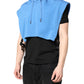 Blue Cotton Hooded Men Sportswear Vest Sweater