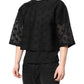 Black See Through Logo Short Sleeves T-shirt