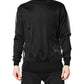 Black Logo Knitted Crewneck Pullover Sweater