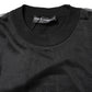 Black Logo Knitted Crewneck Pullover Sweater