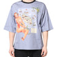 Light Blue Graphic Print Short Sleeve T-shirt