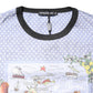 Light Blue Graphic Print Short Sleeve T-shirt