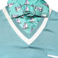 Green Printed Collared Short Sleeve T-shirt