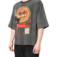 Black White Graphic Print Short Sleeve T-shirt