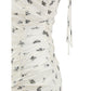 Satin floral long Dress