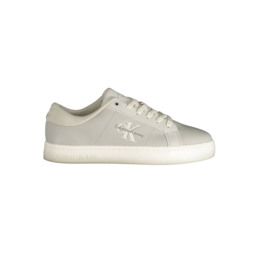 Gray Leather Men Sneaker