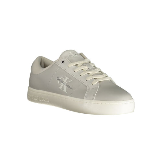 Gray Leather Men Sneaker