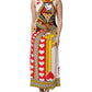 White Queen Of Hearts Sleeveless Maxi Dress