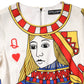 White Queen Of Heart Short Sleeve Midi Dress