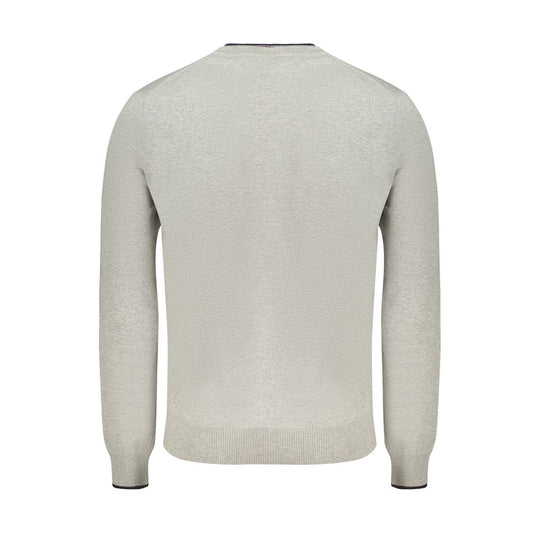Gray Cotton Men Sweater