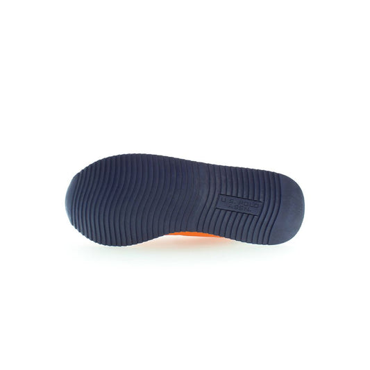 Orange Polyester Men Sneaker