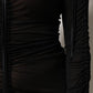 Black Mesh Trim Bodycon Long Sheath Dress