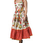 White Vegetables Sleeveless A-line Dress