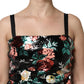 Black Floral Sequin Sleeveless Sheath Dress