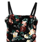 Black Floral Sequin Sleeveless Sheath Dress