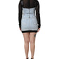 Black Blue Long Sleeves Denim Mini Dress