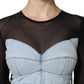 Black Blue Long Sleeves Denim Mini Dress