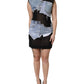 Black Blue Sleeveless Denim Mini Dress