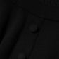 Black Cashmere Long Sleeves A-line Midi Dress