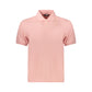 Pink Cotton Men Polo Shirt