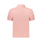 Pink Cotton Men Polo Shirt