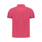 Pink Cotton Men Polo Shirt