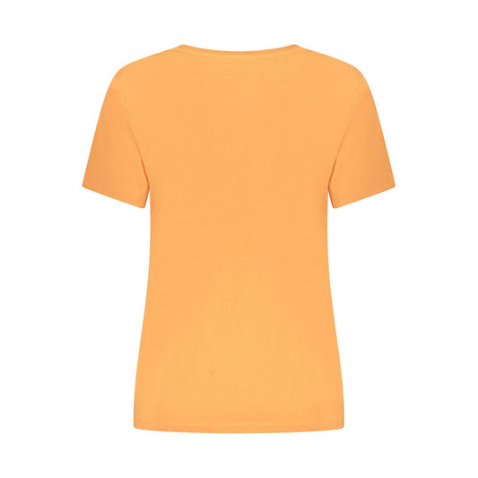 Orange Cotton Tops & T-Shirt